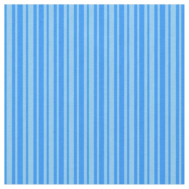 Blue & Light Sky Blue Coloured Lined Pattern Fabric (Close Up)