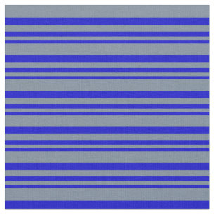 Blue & Light Slate Grey Coloured Stripes Fabric