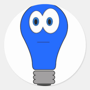 Blue Light Special Classic Round Sticker