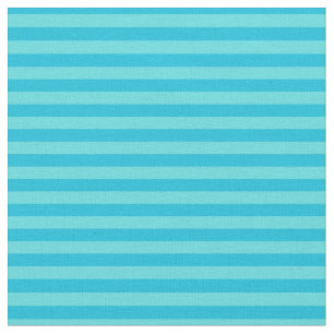 Blue & Light Turquoise Stripes Fabric