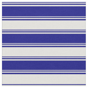 Blue & Light Yellow Coloured Lines/Stripes Pattern Fabric