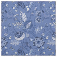 Blue-lightblue bohemian-design cotton-twill