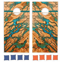 blue lightening Cornhole Set