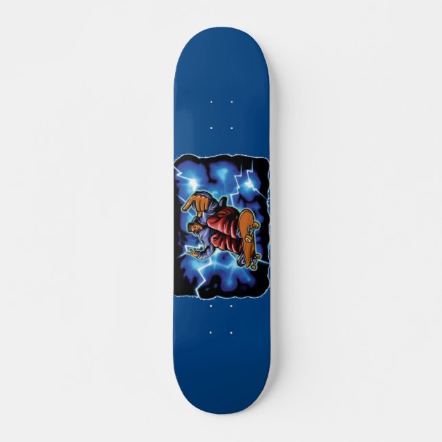 Blue Lighting Skateboard (Front)