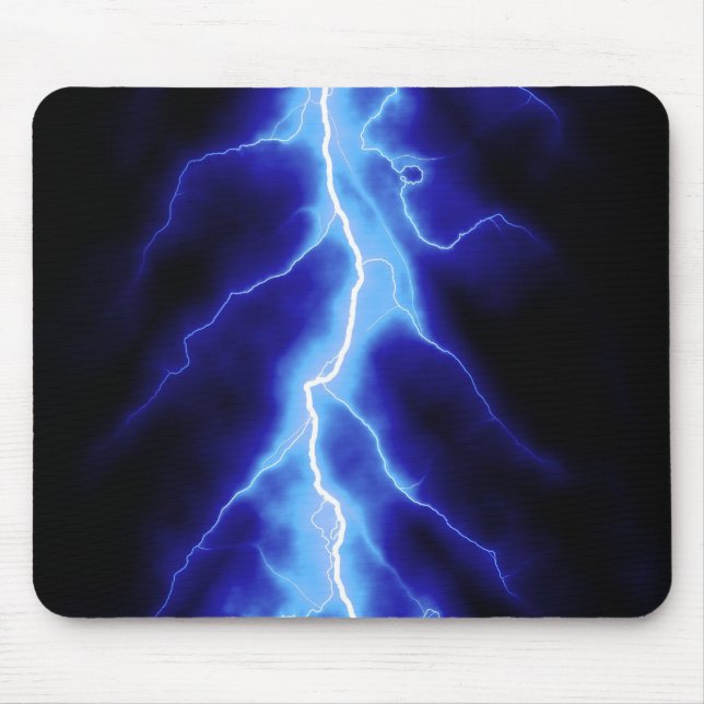 blue lightning bolt mouse mat (Front)