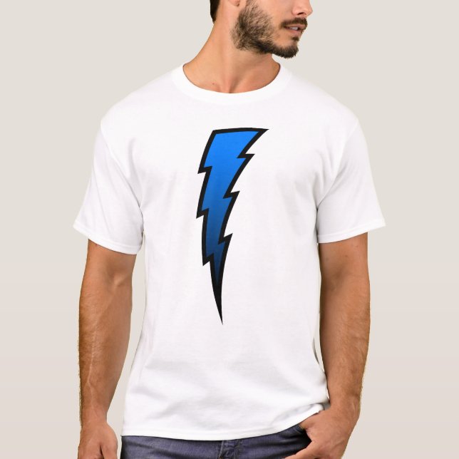 Blue Lightning Bolt T-Shirt (Front)