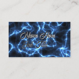 Blue Lightning Customisable  Business Card