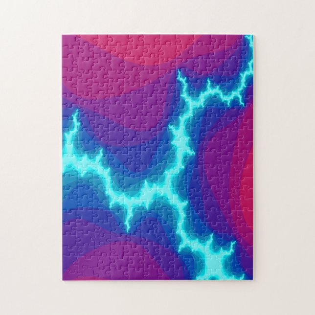 Blue Lightning Jigsaw Puzzle (Vertical)