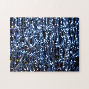 Blue Lights Abstract Jigsaw Puzzle