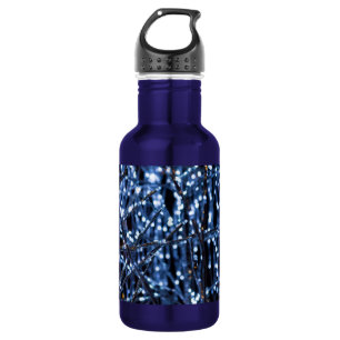 Blue Lights Abstract Stainless Steel Water Bottle