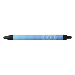 Blue Lights Black Ink Pen