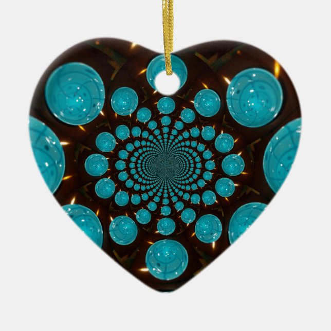 Blue Lights Ceramic Tree Decoration (Front)