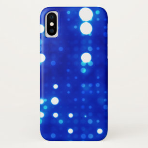 Blue Lights Polka Dot Pattern iPhone X Case