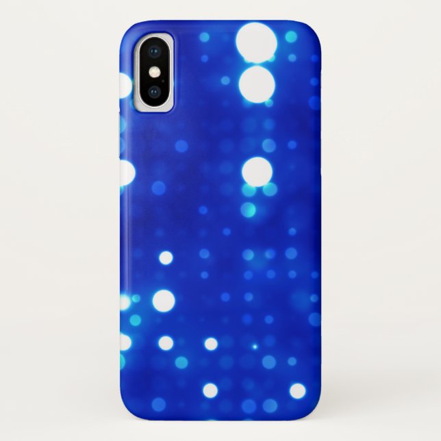 Blue Lights Polka Dot Pattern Case-Mate iPhone Case (Back)