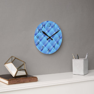 Blue Lights Round Clock