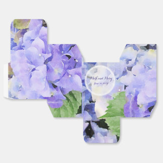 Blue Lilac Custom Wedding Hydrangea Favour Box