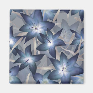 Blue lilies magnet