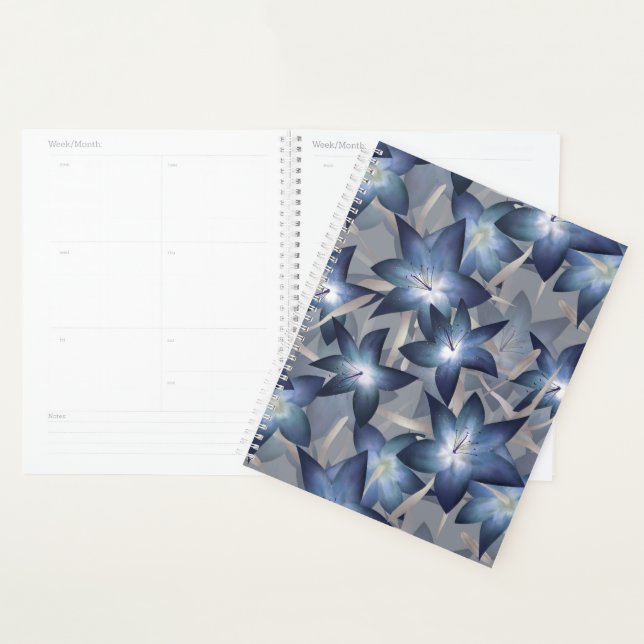 Blue lilies planner (Display)