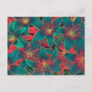 Blue Lilies Postcard