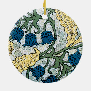 Blue Lily of the Valley pattern Ceramic Tree Decoration
