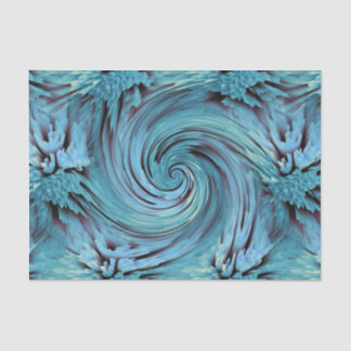 Blue Lily Pad Ocean Wave Girls Birthday Party Tissue Paper