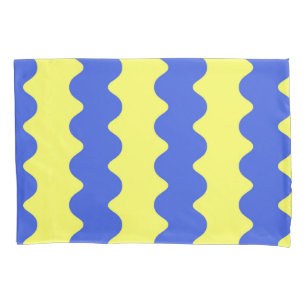 Blue Lime Wavy Stripe Modern Bedding Accent Pillowcase