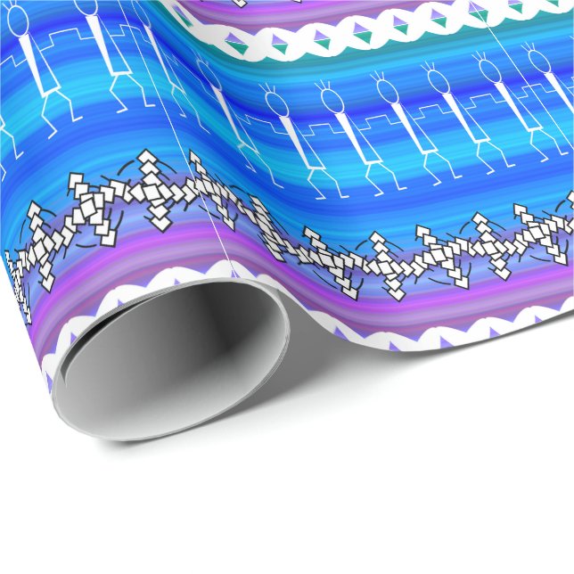 Blue Line Dance All Occasions Wrapping Paper (Roll Corner)