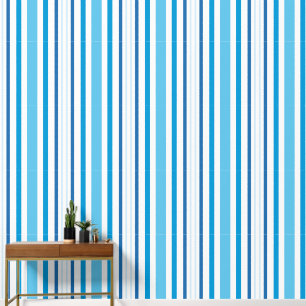 Blue-line decor wallpaper