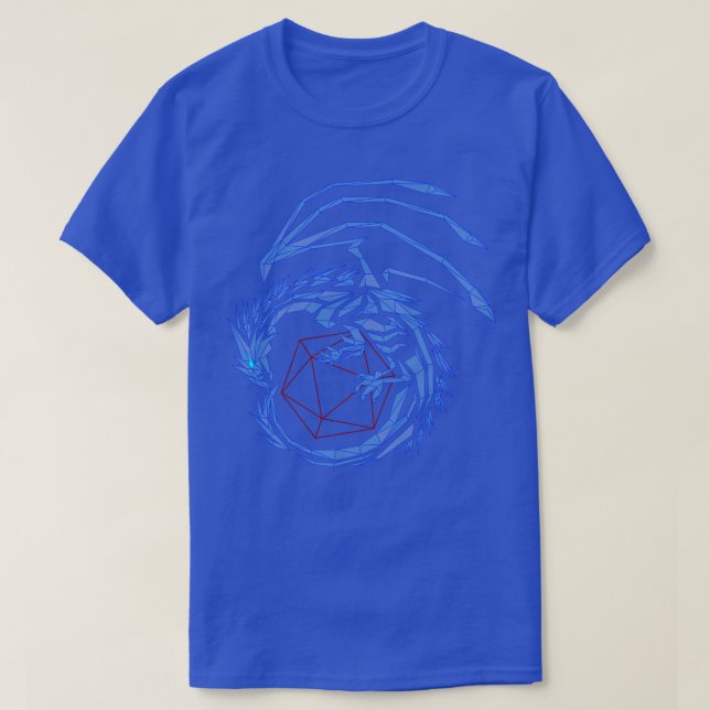 Blue Line Dragon T-Shirt (Design Front)