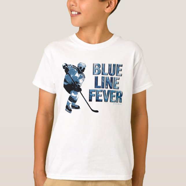 Blue Line Fever (Hockey) T-Shirt (Front)