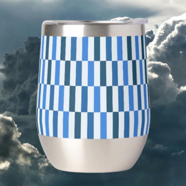 Blue Line Flow Stemless Wine Tumbler  (Creator Uploaded)
