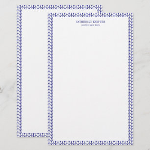 BLUE LINE KNIT 5.5x8.5 Business Stationery