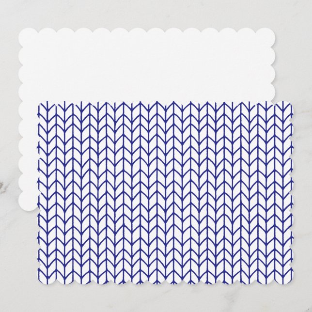 BLUE LINE KNIT 5x7 Flat Card / Horizontal (Front/Back)