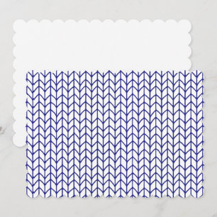 BLUE LINE KNIT 5x7 Flat Card / Horizontal
