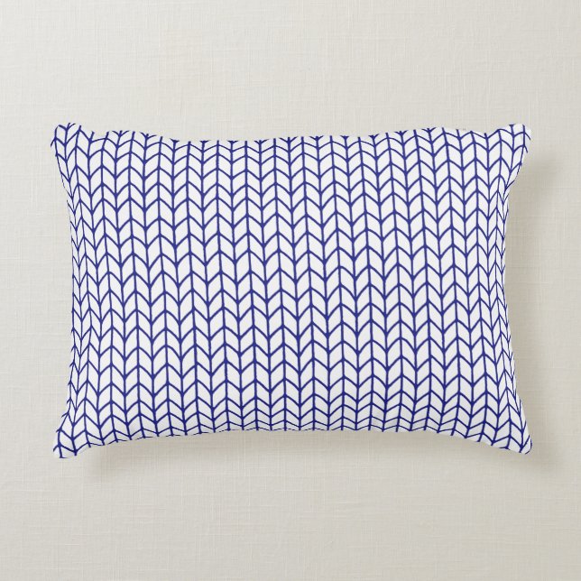 BLUE LINE KNIT Accent Pillow (Front)