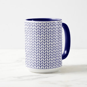 BLUE LINE KNIT Navy Combo Mug