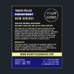 Blue Line & Logo, Police Officer, Law Recruitment Flyer<br><div class="desc">Blue Line & Logo,  Police Officer,  Law Recruitment Flyer by The Business Card Store.</div>