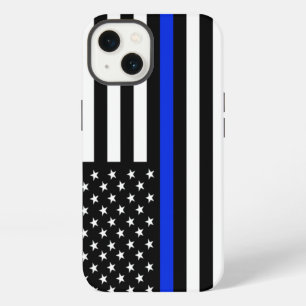 Blue LIne Police Officer Flag iPhone 13 Case