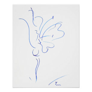 Blue Line, Single Lines Series Poster
