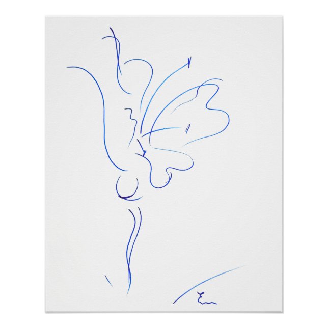 Blue Line, Single Lines Series Poster (Front)