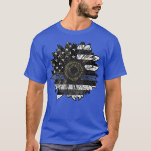 Blue Line Sunflower Police Sunflower Law Enforceme T-Shirt
