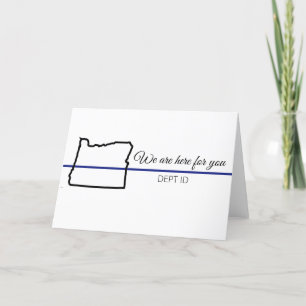Blue Line support/sympathy- OR -customise Holiday Card