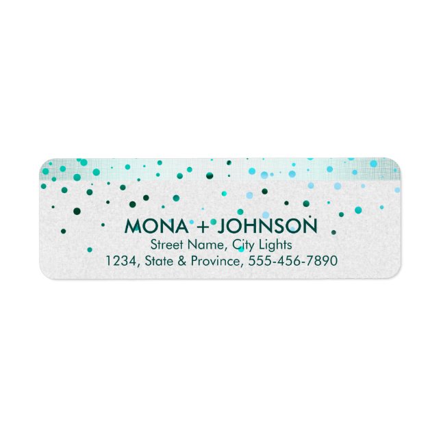 Blue Linen Glitter Sparkle Confetti Dots Modern (Front)