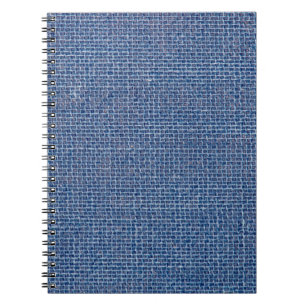 Blue linen texture closeup photo background. notebook