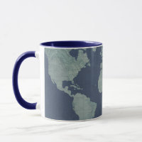 Blue Linen World Map