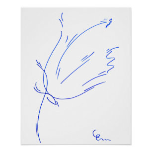 Blue Lines 2, Series "Simple Traits" Poster