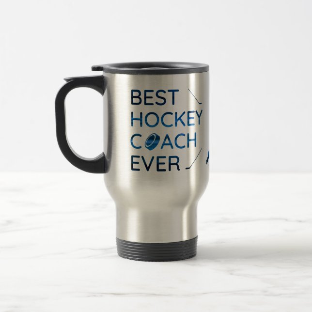 Blue lines - Best hockey coach Travel Mug (Left)