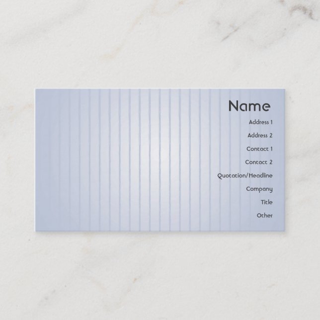 Blue Lines - Business Card (Front)