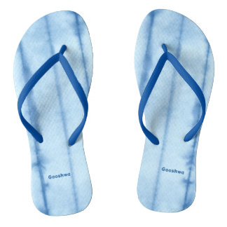 Blue Lines Flip Flops, Slim Straps Flip Flops