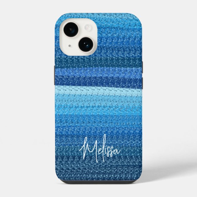 Blue lines iPhone case (Back)